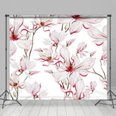 Aperturee - Aperturee Elegant White Red Floral Fine Art Photo Backdrop